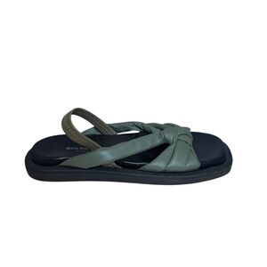 NEW Shoe the Bear green plush leather square toe gladiator sandals size 37